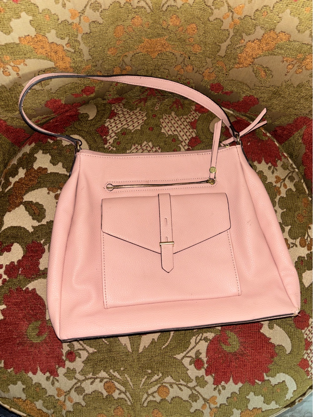 Liz Claiborne Pink Leather Shoulder Bag - Soft Pink Women’s Tote